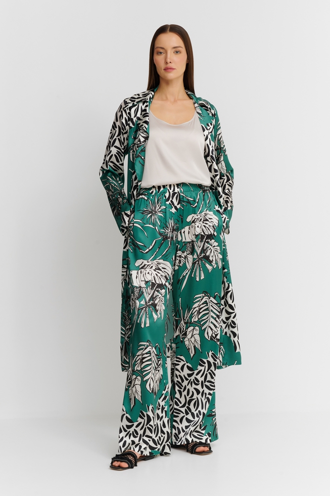  Женские шелковые брюки  3