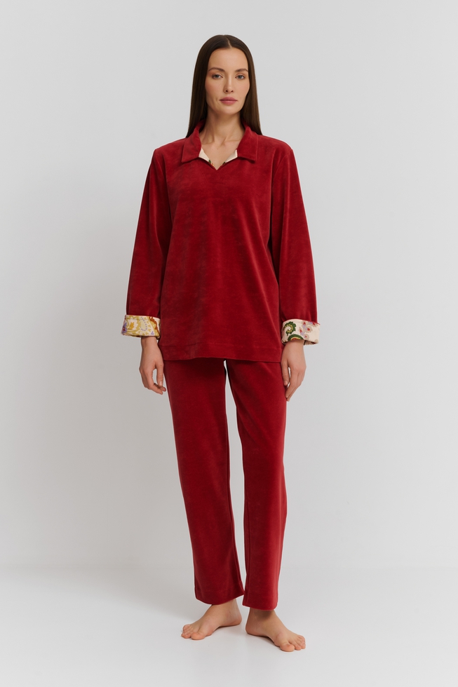 Женский домашний костюм из велюра 1