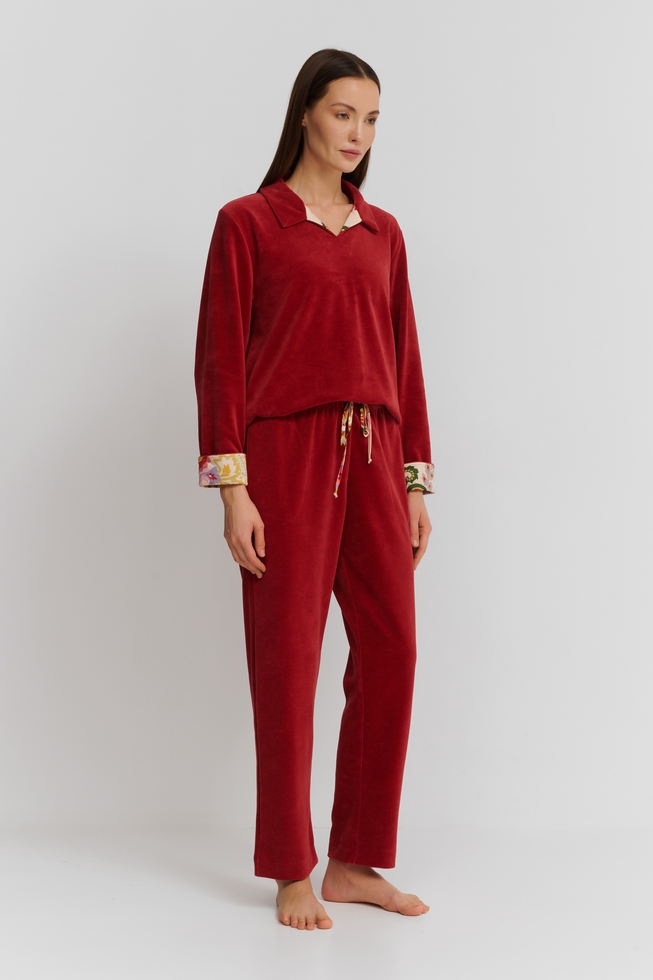 Женский домашний костюм из велюра 3