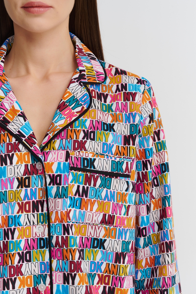  Женская хлопковая пижама с брюками  5