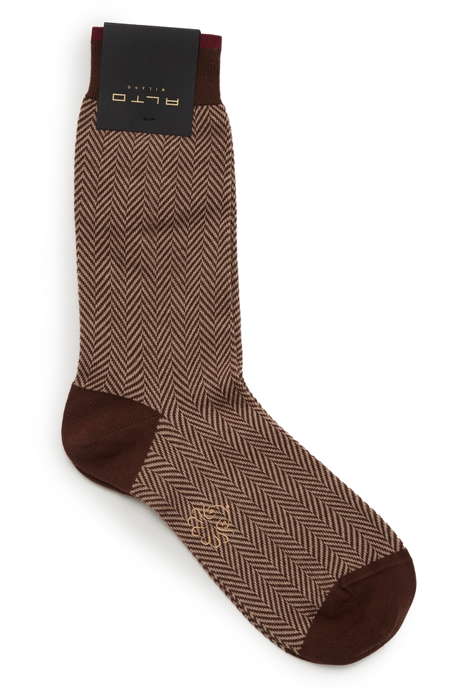 Мужские коричневые носки 2