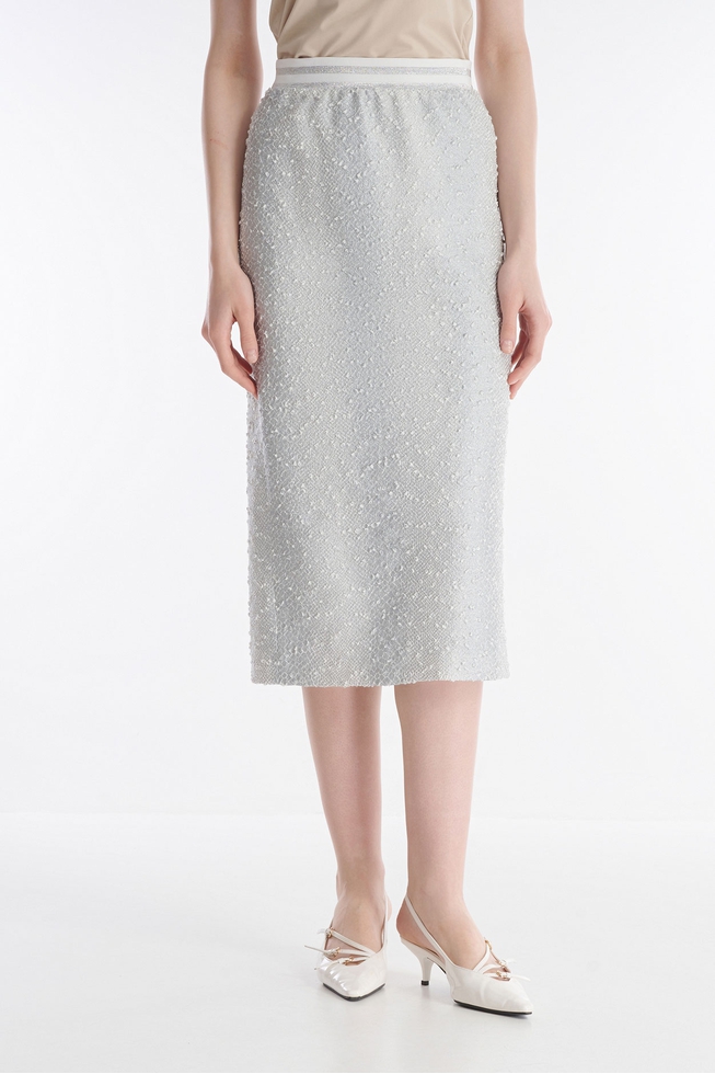 Белая юбка-миди  1