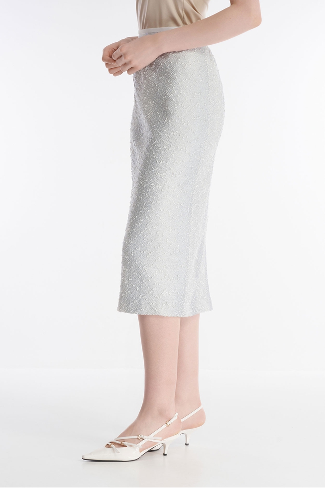 Белая юбка-миди  2