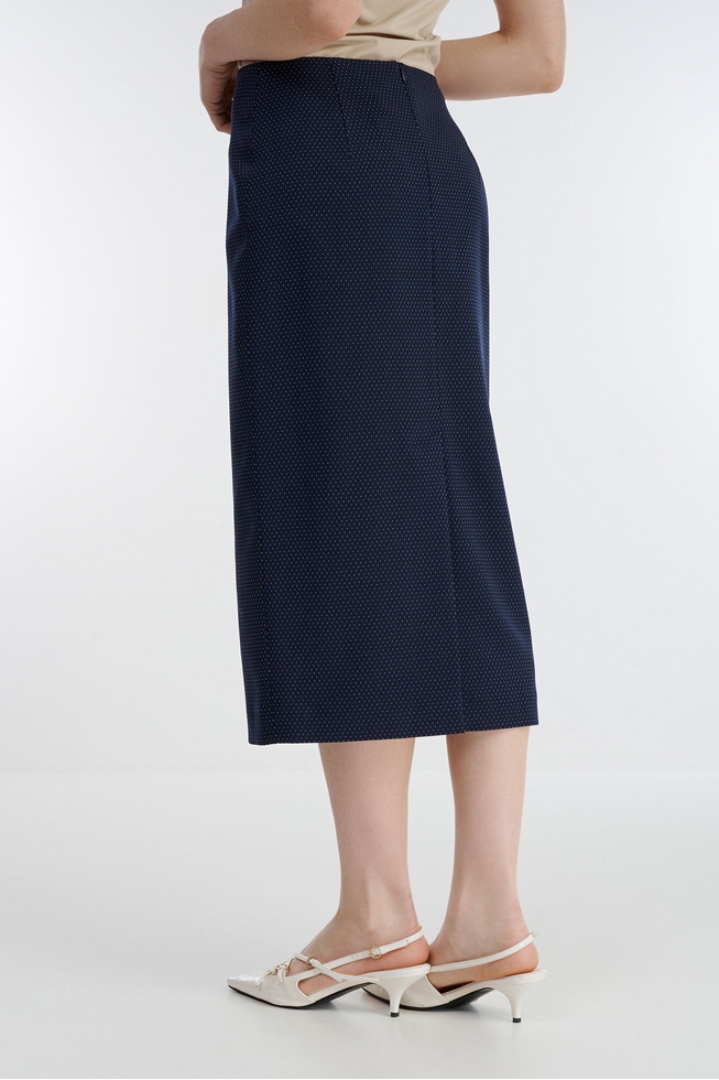 Синяя юбка-карандаш 3