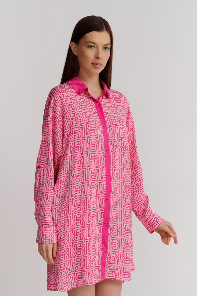  Женский короткий халат на пуговицах  3