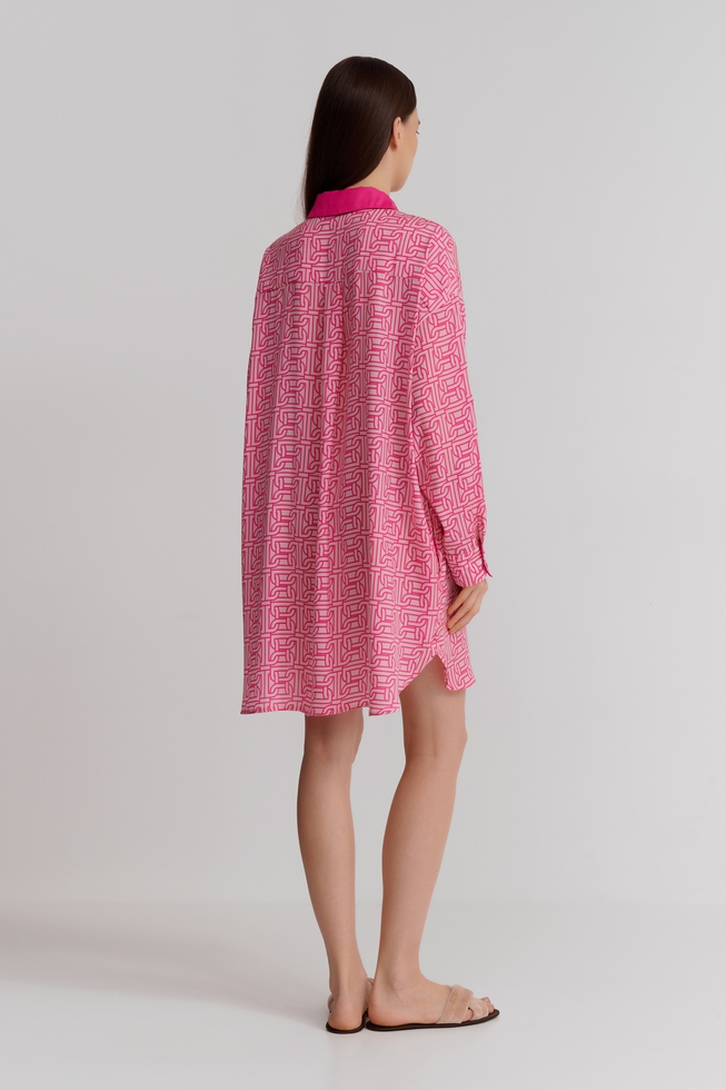  Женский короткий халат на пуговицах  2