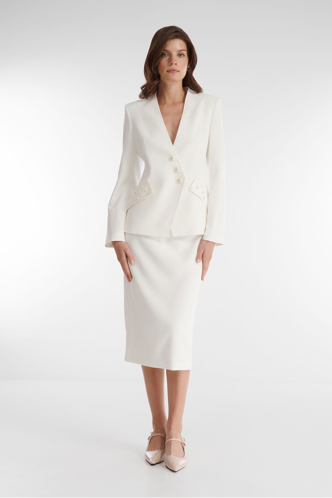 Женский белый жакет 5