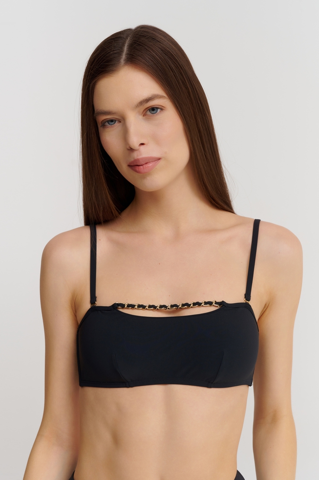 Чёрный лиф-бандо 1