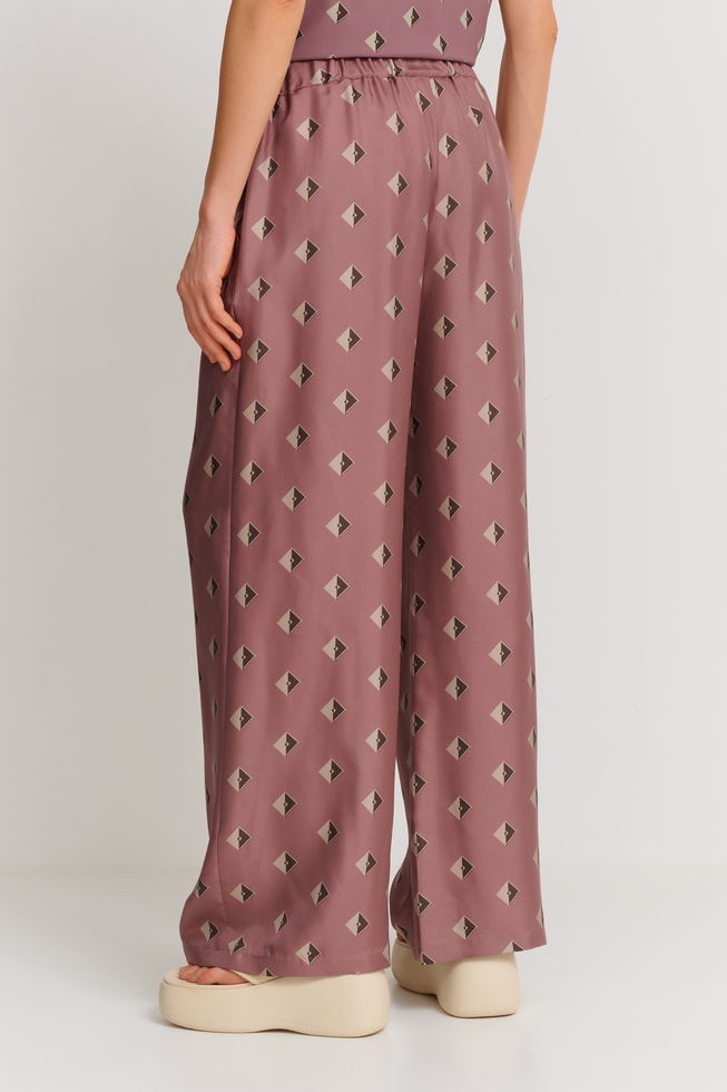 Женские широкие шелковые брюки 2