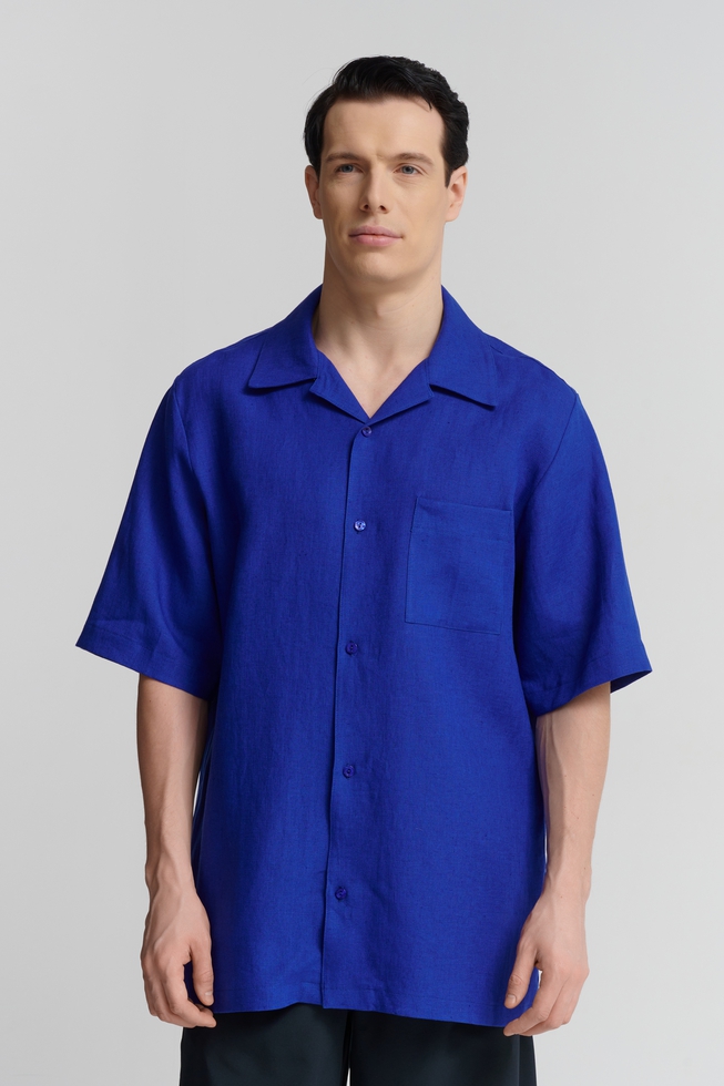 Мужская синяя рубашка 1