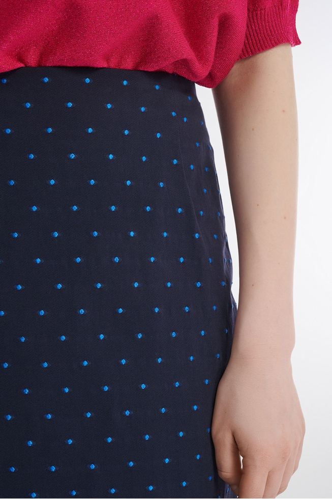 Синяя юбка-миди 4