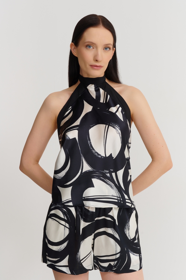 Женский шёлковый топ  1