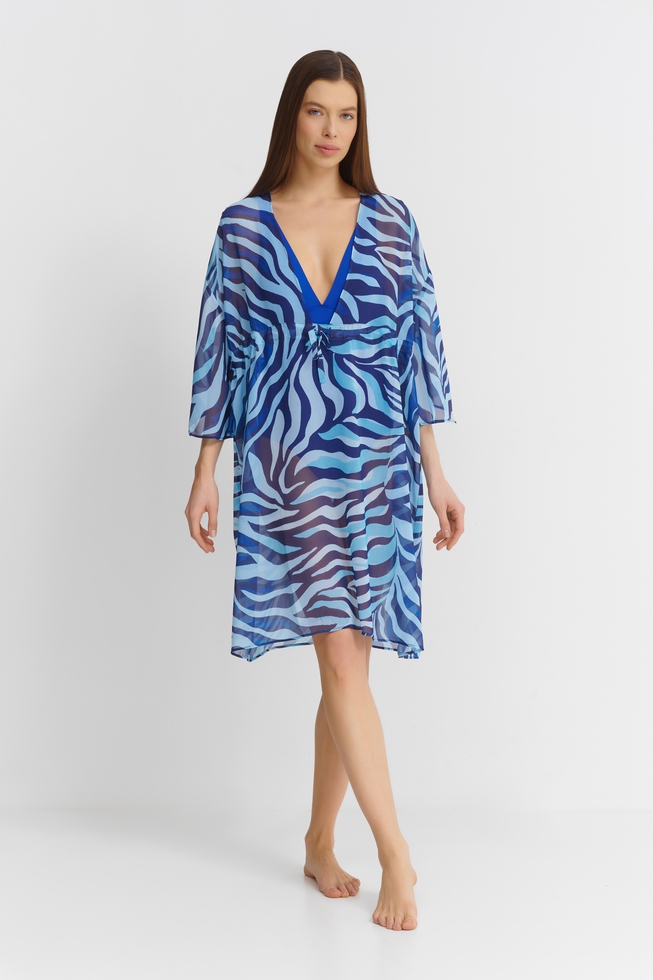 Пляжная синяя туника  4