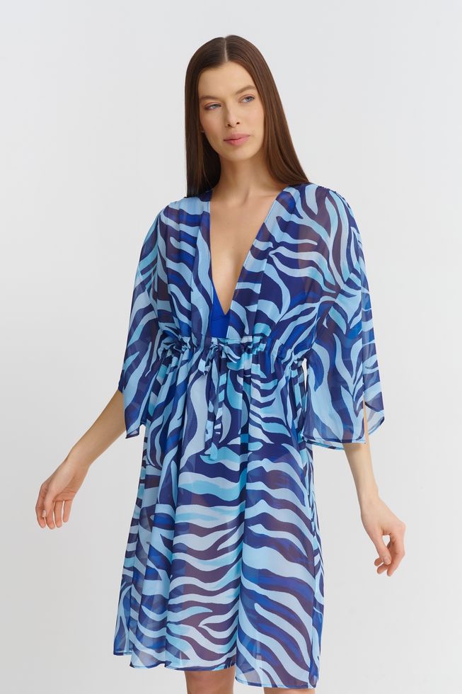 Пляжная синяя туника  1