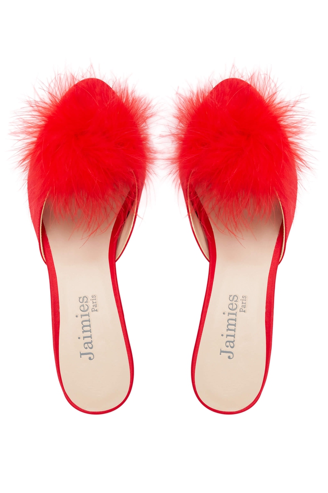 Женские красные домашние туфли 3