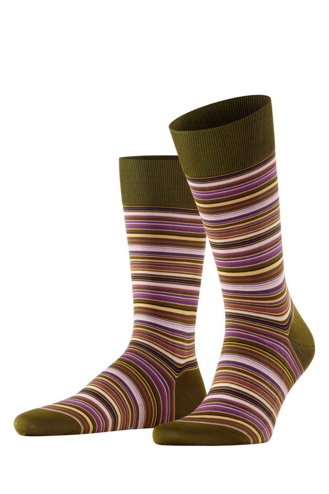 Носки мужские зеленые в полоску Microblock 1