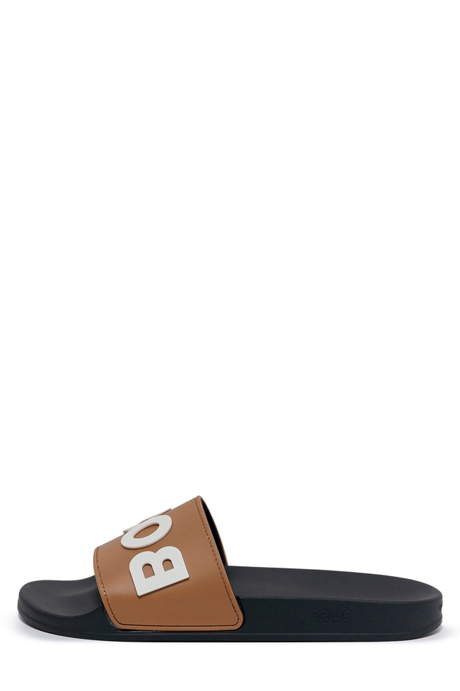 Мужские коричневые шлепанцы  1