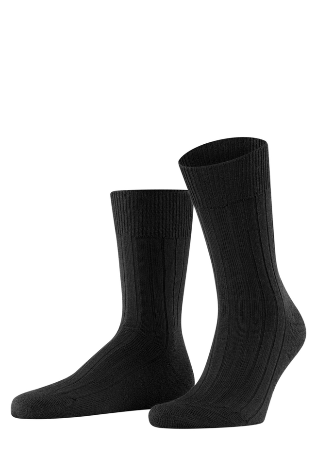 Носки мужские черные шерстяные Teppich im Schuh 1