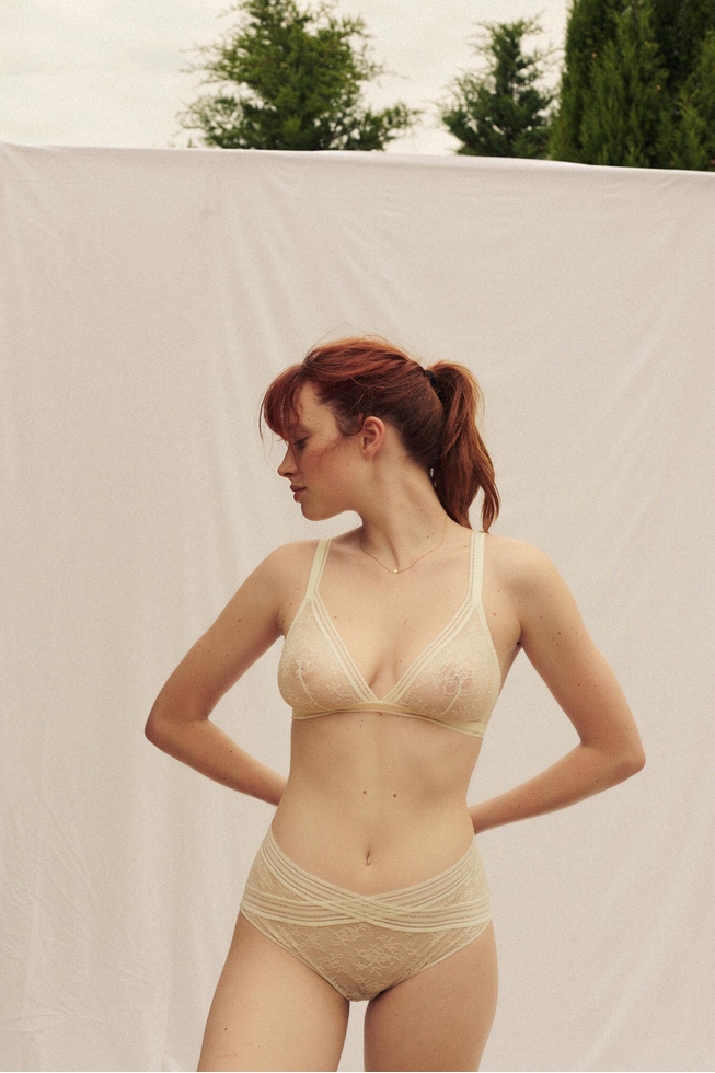 Кружевной бюстгальтер с мягкой чашкой без косточек 1