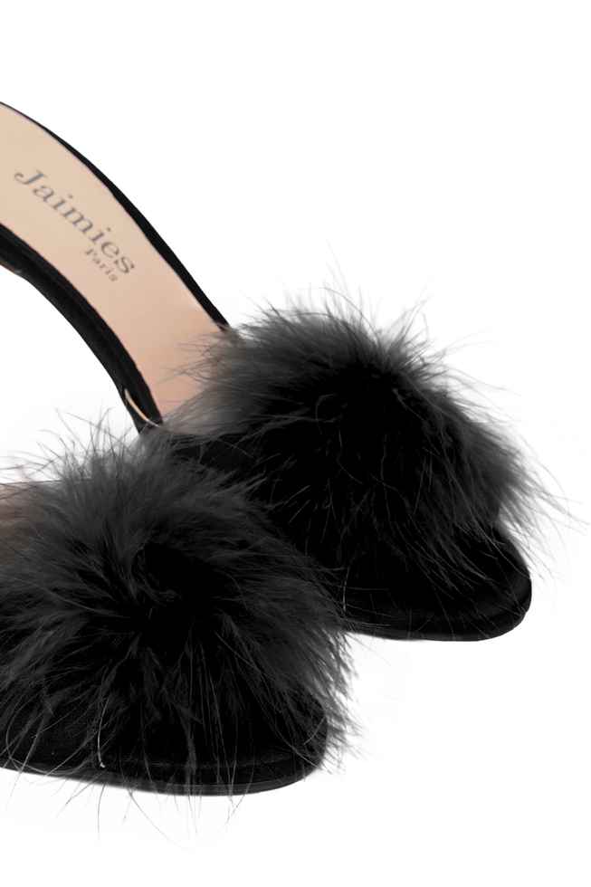 Женские чёрные домашние туфли 4