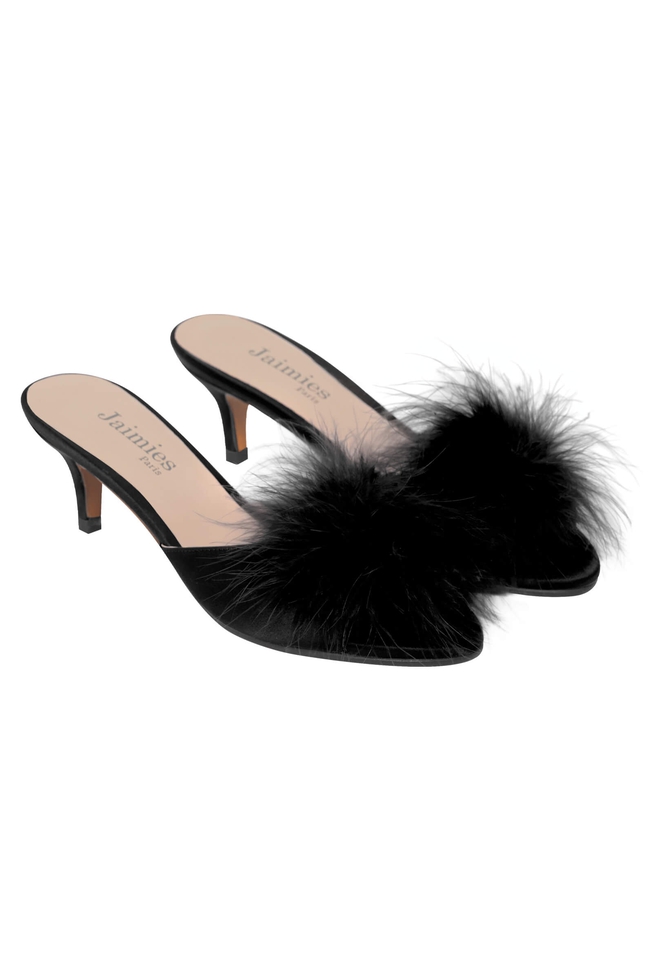 Женские чёрные домашние туфли 2