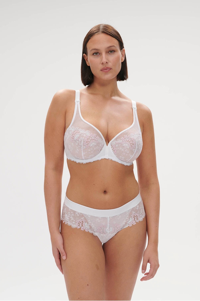 Белый бюстгальтер с мягкими чашками 3