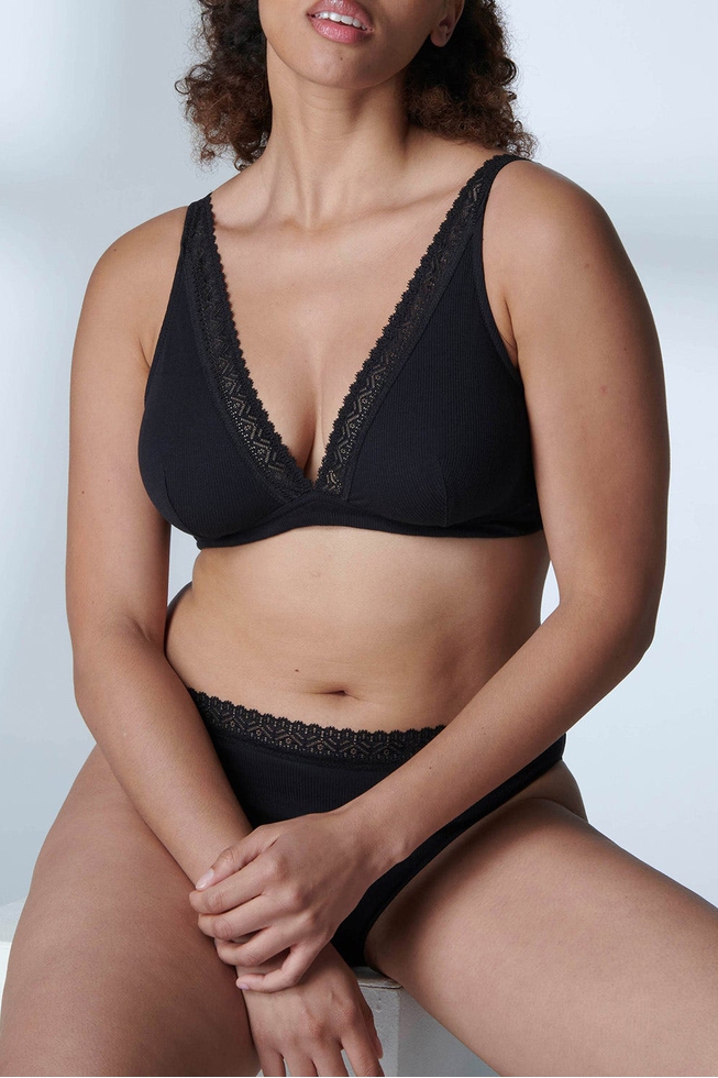 Черный бюстгальтер с мягкими чашками  5