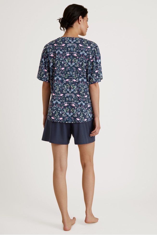  Женская хлопковая пижама с шортами  2