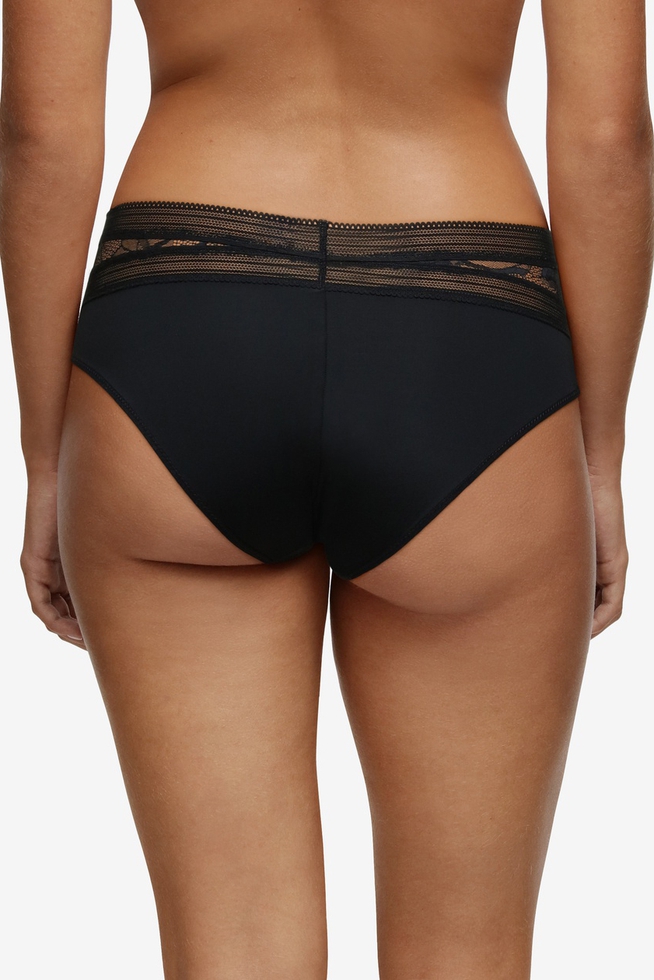 Женские черные высокие трусы-слипы 2