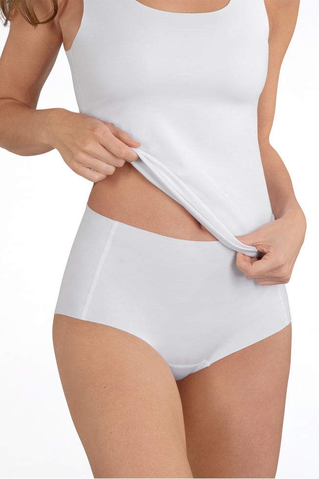 Женские высокие белые трусы-хипстеры 3