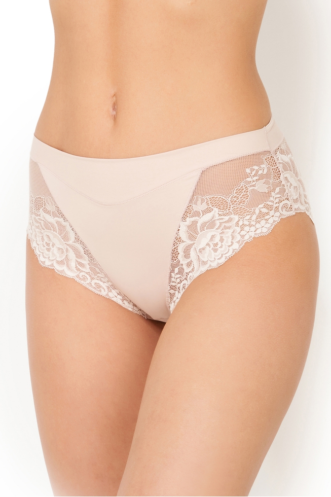 Трусы-слипы женские с кружевом  1