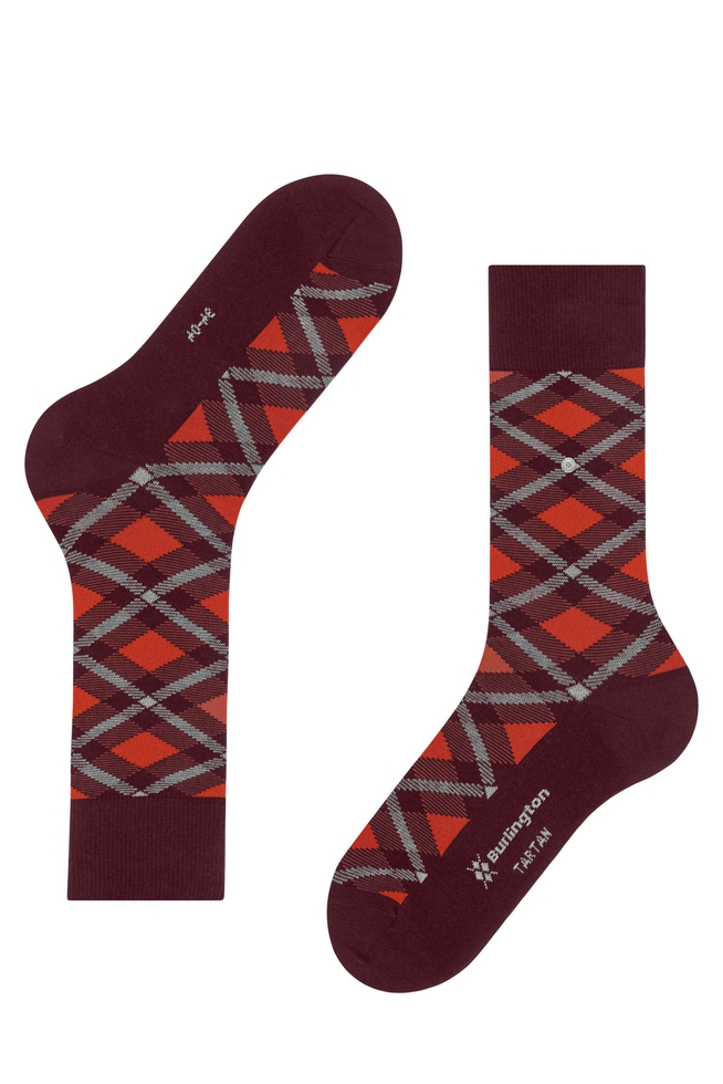 Носки мужские бордовые Tartan 4