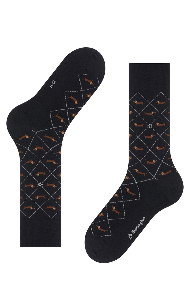 Носки мужские черные Dachshund 3