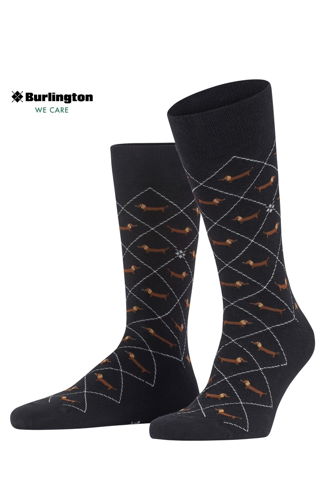 Носки мужские черные Dachshund 1