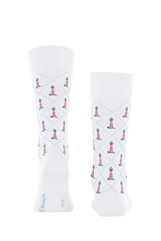 Носки мужские белые Lighthouse 2