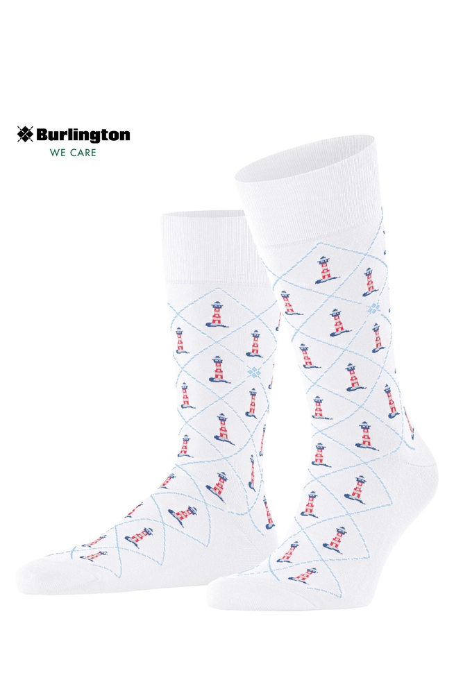 Носки мужские белые Lighthouse 1