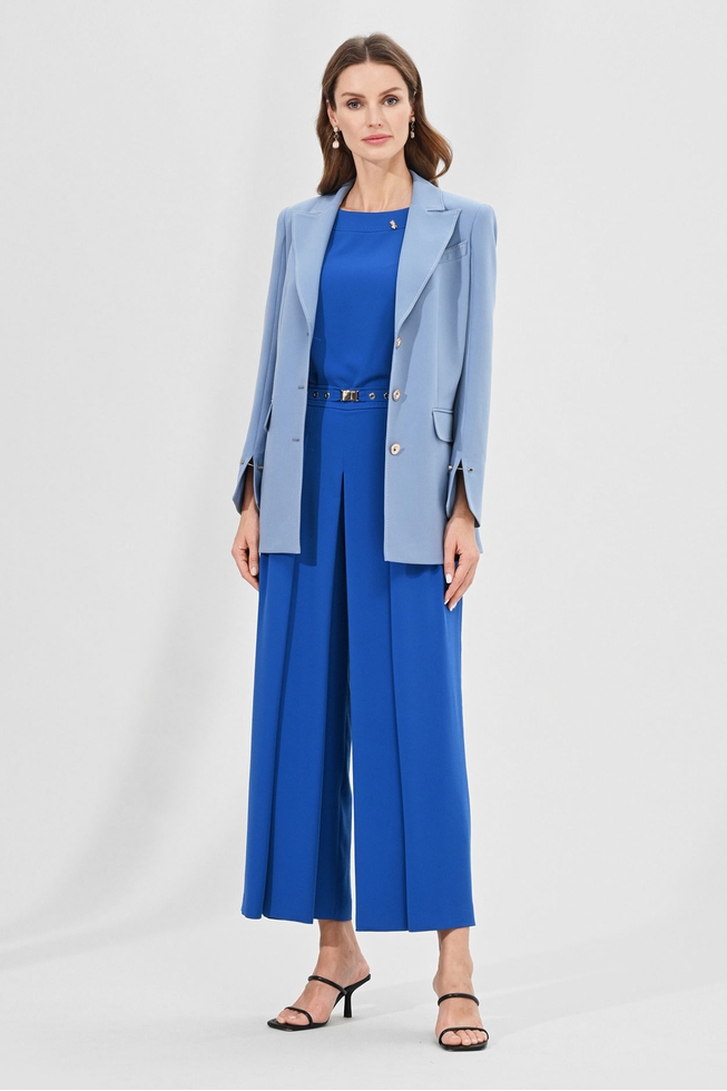 Женские широкие брюки со складками 5