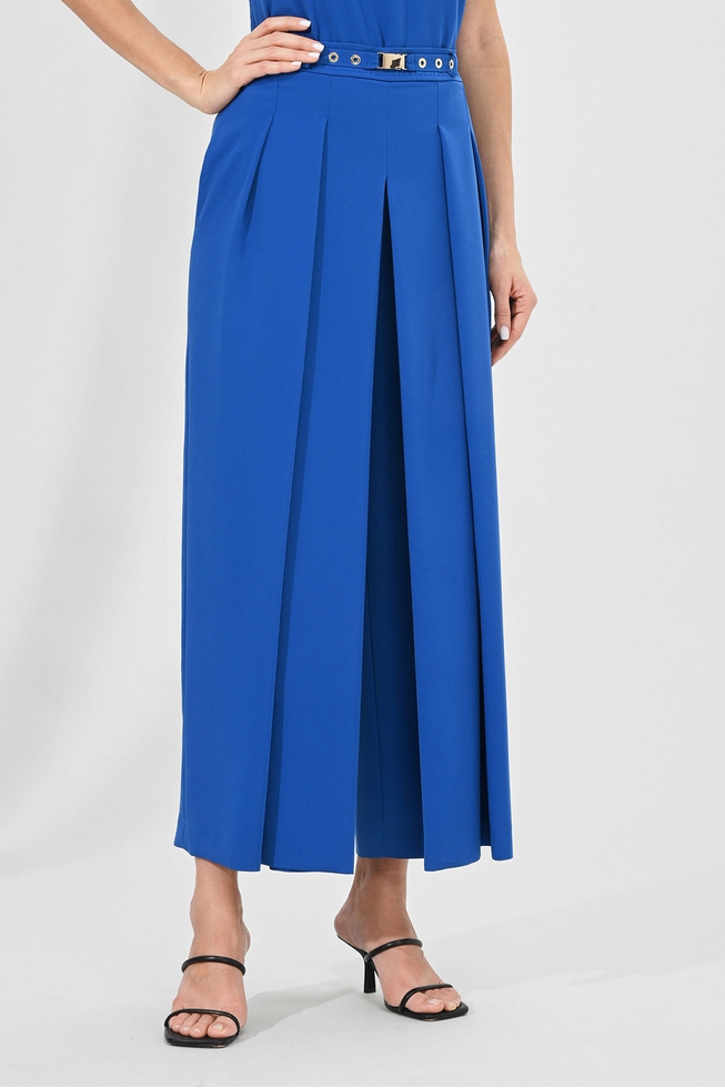 Женские широкие брюки со складками 2