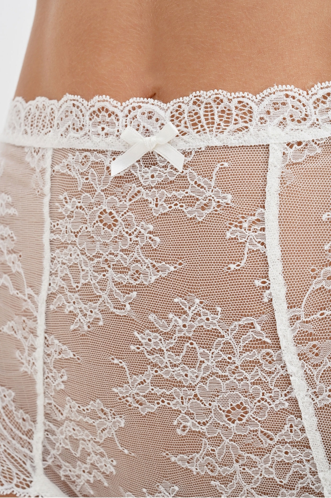  Женские высокие кружевные трусы-слипы  4
