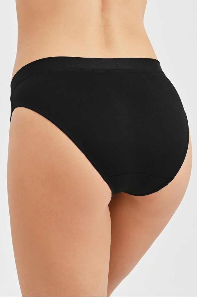 Женские черные трусы-слипы 2