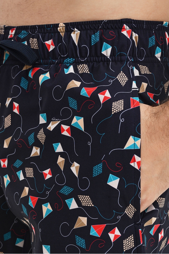 Синие мужские плавки-шорты 4