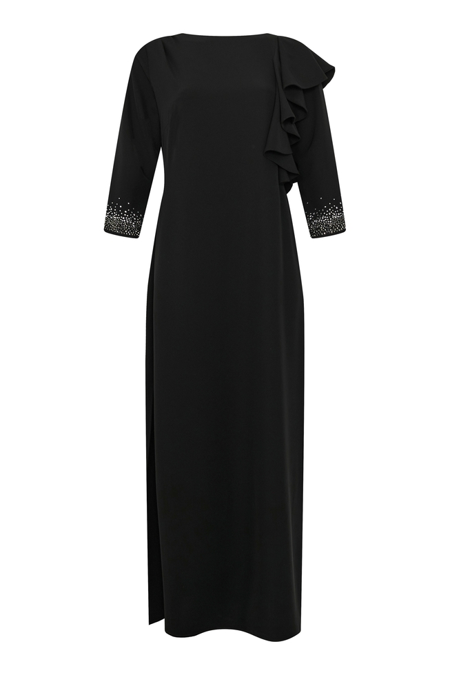 Длинное платье с воланами  5