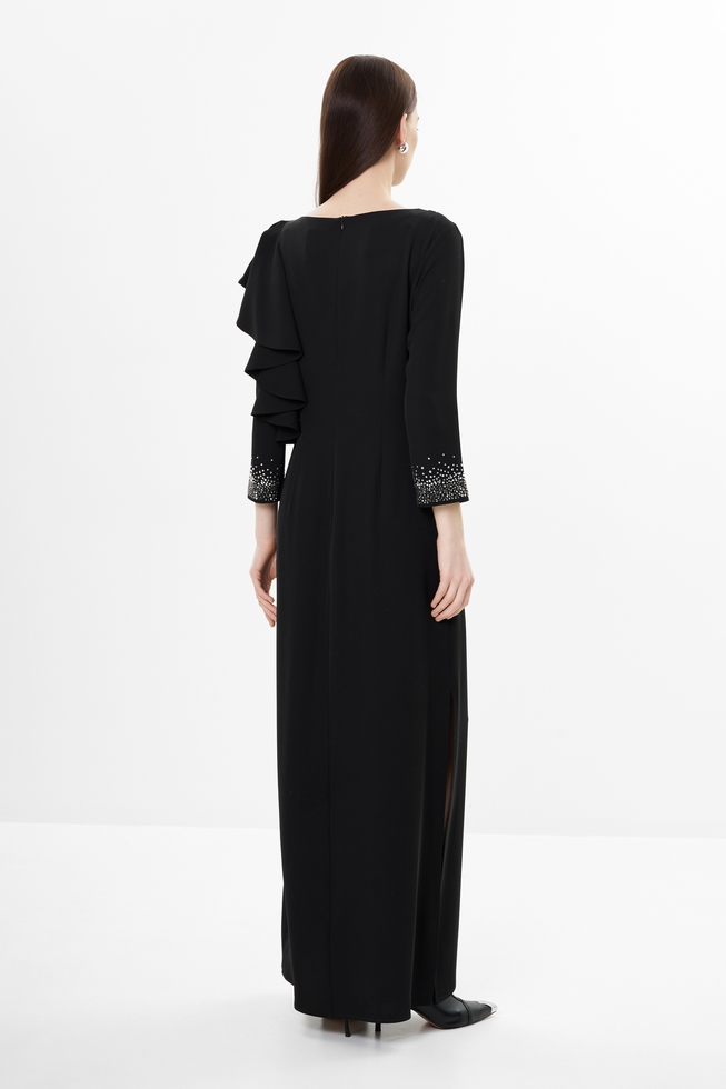 Длинное платье с воланами  2