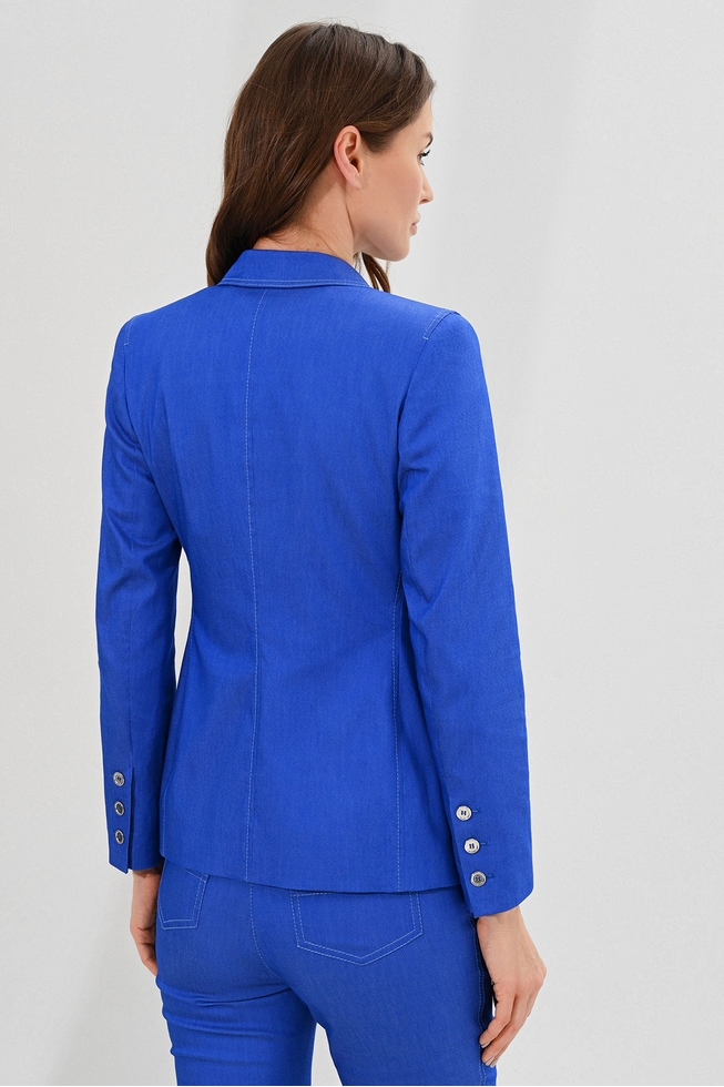 Синий жакет из хлопка 4