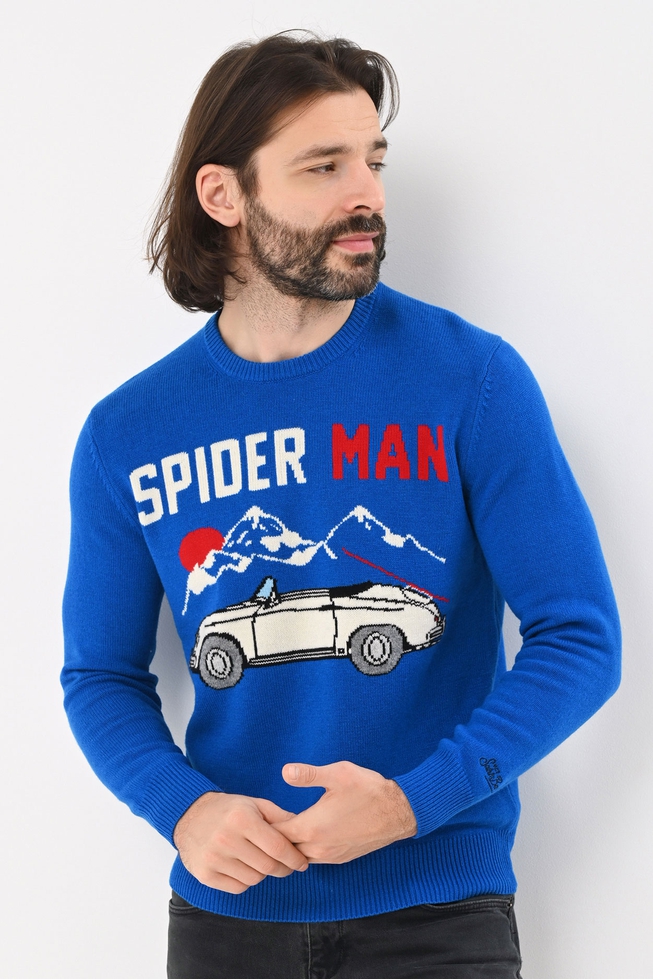 Мужская синяя толстовка  1