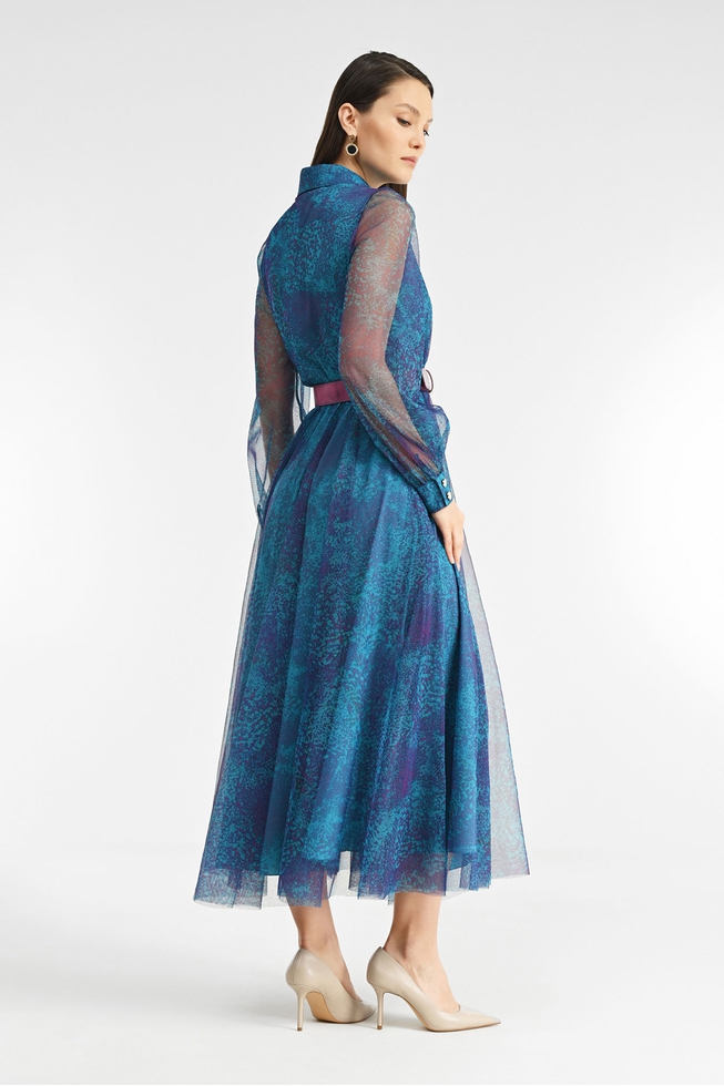 Платье макси с поясом  3