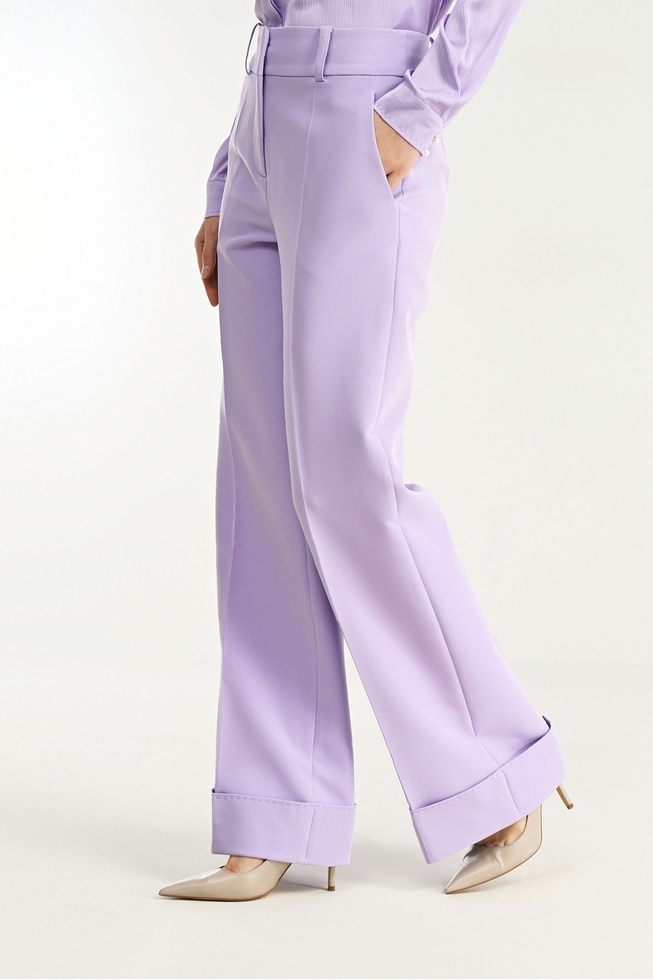 Женские классические фиолетовые брюки 2