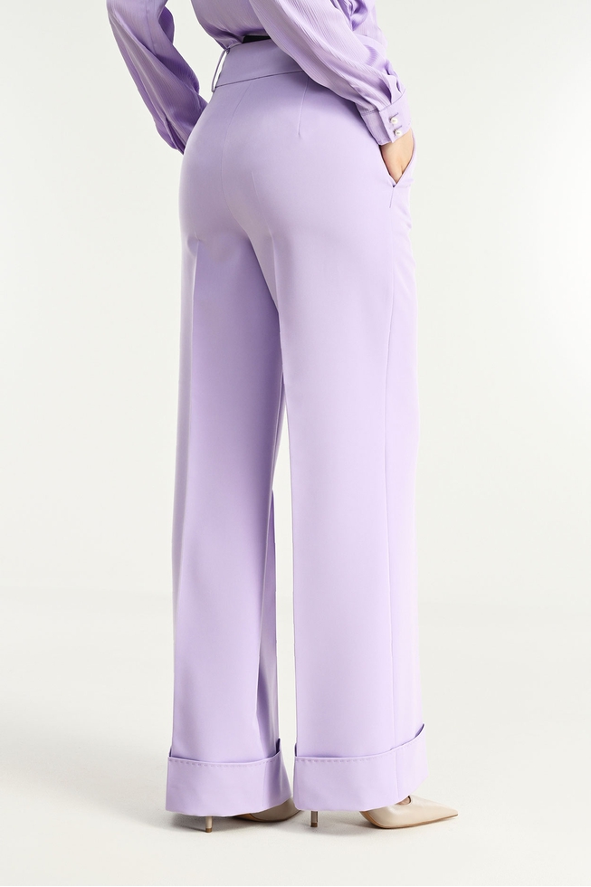 Женские классические фиолетовые брюки 3