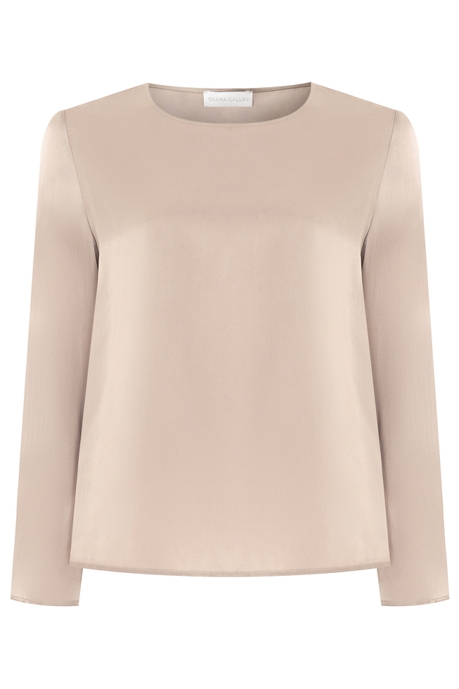 Шелковая блузка с длинным рукавом 5