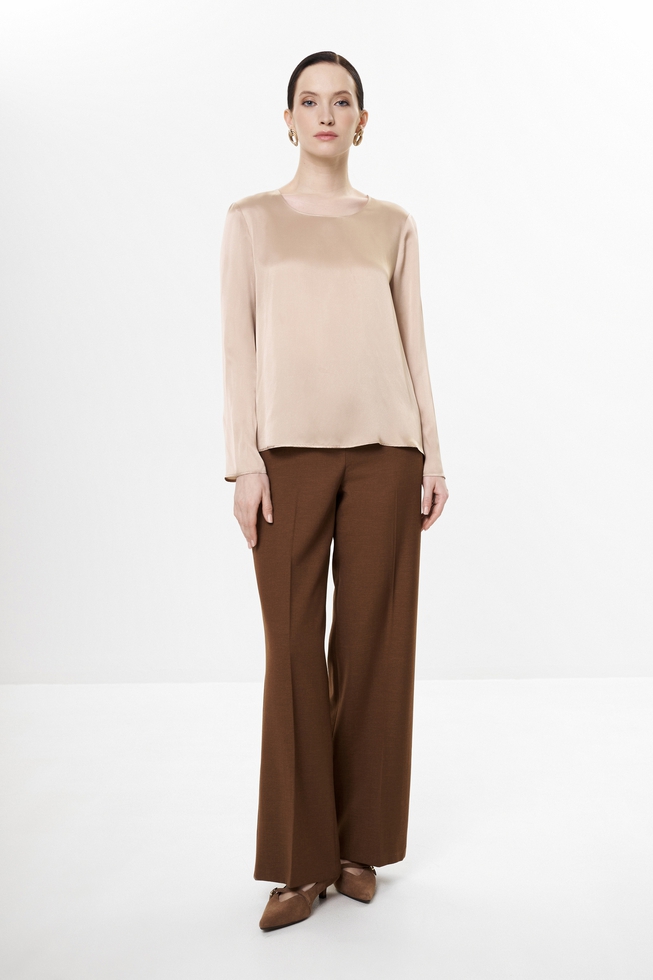 Шелковая блузка с длинным рукавом 3